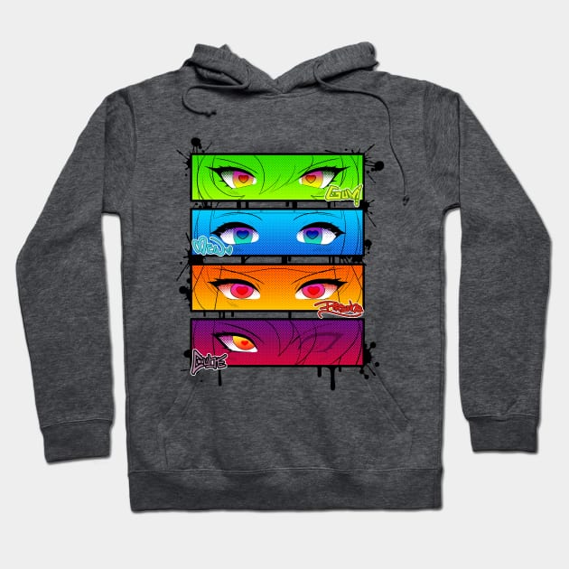 Gradient GG girl's eyes Hoodie by Rudie Queen